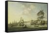 Anglo-Dutch Fleet in the Bay of Algiers-Nicolaas Baur-Framed Stretched Canvas