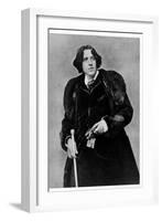 Anglo Irish Playwright Oscar Wilde at the Time of His Lecture Tour in America-null-Framed Photographic Print