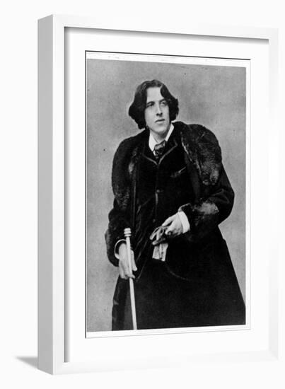 Anglo Irish Playwright Oscar Wilde at the Time of His Lecture Tour in America-null-Framed Photographic Print