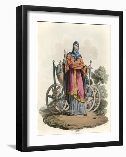 Anglo-Saxon Lady-Charles Hamilton Smith-Framed Art Print