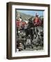 Anglo-Zulu War. Fought in 1879 between the British Empire and the Zulu Kingdom. Engraving. Colored.-Tarker-Framed Photographic Print