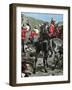 Anglo-Zulu War. Fought in 1879 between the British Empire and the Zulu Kingdom. Engraving. Colored.-Tarker-Framed Photographic Print