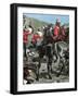 Anglo-Zulu War. Fought in 1879 between the British Empire and the Zulu Kingdom. Engraving. Colored.-Tarker-Framed Photographic Print