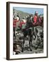 Anglo-Zulu War. Fought in 1879 between the British Empire and the Zulu Kingdom. Engraving. Colored.-Tarker-Framed Photographic Print