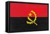Angola Flag Design with Wood Patterning - Flags of the World Series-Philippe Hugonnard-Framed Stretched Canvas
