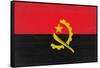 Angola Flag Design with Wood Patterning - Flags of the World Series-Philippe Hugonnard-Framed Stretched Canvas