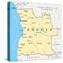 Angola Political Map-Peter Hermes Furian-Stretched Canvas