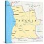 Angola Political Map-Peter Hermes Furian-Stretched Canvas