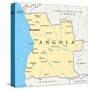 Angola Political Map-Peter Hermes Furian-Stretched Canvas