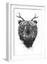 Angry Bear with Antlers-Balazs Solti-Framed Giclee Print