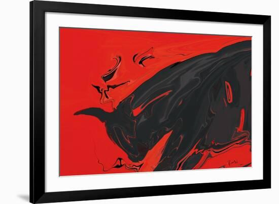 Angry Bull 2-Rabi Khan-Framed Art Print