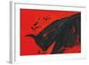 Angry Bull 2-Rabi Khan-Framed Art Print