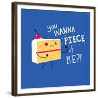 Angry Cake-Michael Buxton-Framed Premium Giclee Print