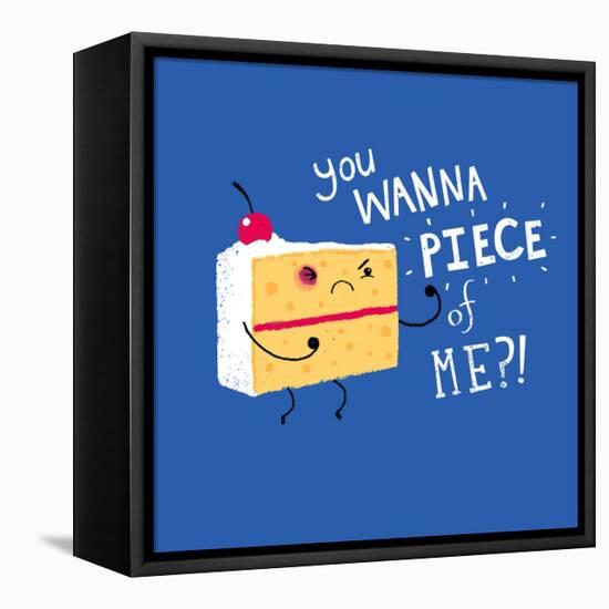 Angry Cake-Michael Buxton-Framed Stretched Canvas
