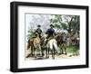 Angry Citizens Capturing Tax Collectors during the Whiskey Rebellion-null-Framed Premium Giclee Print