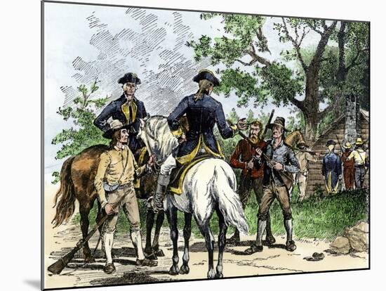 Angry Citizens Capturing Tax Collectors during the Whiskey Rebellion-null-Mounted Giclee Print