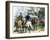 Angry Citizens Capturing Tax Collectors during the Whiskey Rebellion-null-Framed Giclee Print