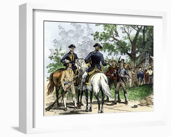 Angry Citizens Capturing Tax Collectors during the Whiskey Rebellion-null-Framed Giclee Print