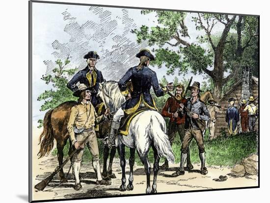 Angry Citizens Capturing Tax Collectors during the Whiskey Rebellion-null-Mounted Giclee Print