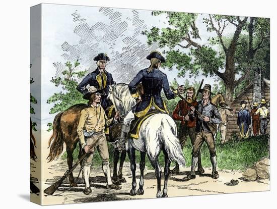 Angry Citizens Capturing Tax Collectors during the Whiskey Rebellion-null-Stretched Canvas