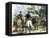 Angry Citizens Capturing Tax Collectors during the Whiskey Rebellion-null-Framed Stretched Canvas