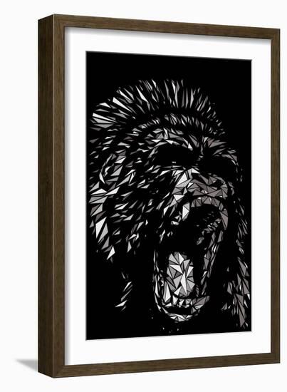 Angry Gorilla-Cristian Mielu-Framed Art Print