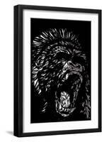 Angry Gorilla-Cristian Mielu-Framed Art Print