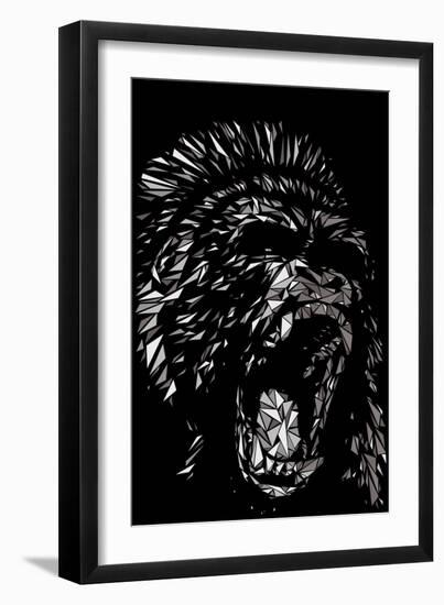 Angry Gorilla-Cristian Mielu-Framed Art Print