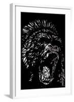 Angry Gorilla-Cristian Mielu-Framed Art Print