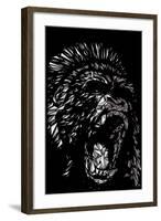 Angry Gorilla-Cristian Mielu-Framed Art Print