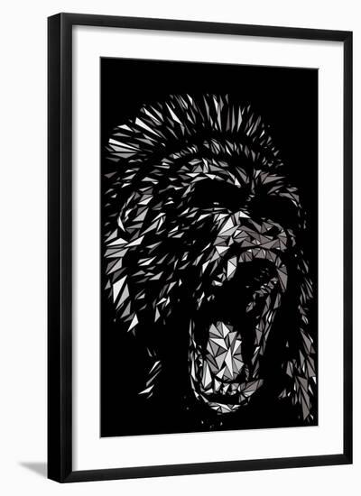 Angry Gorilla-Cristian Mielu-Framed Art Print