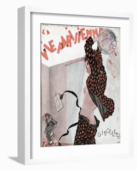 Angry Lady Throwing...-null-Framed Art Print