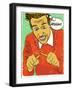 Angry Man Comic-TeddyandMia-Framed Art Print