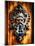 Angry Man Face Door Knocker in Florence-George Oze-Mounted Photographic Print