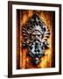 Angry Man Face Door Knocker in Florence-George Oze-Framed Photographic Print