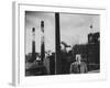 Anheuser Busch Heir Augusta. Busch Jr. Standing in Front of a Budweiser Brewery-Margaret Bourke-White-Framed Photographic Print