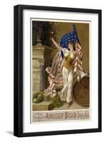 Anheuser-Busch Toasts Christopher Columbus with Beer-null-Framed Giclee Print