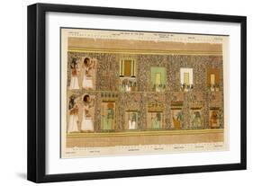 Ani and His Wife Approach the Seven Gates of Arit the 10 Pylons of Osiris-E.a. Wallis Budge-Framed Art Print
