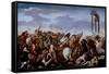 Aniello Falcone / 'Battle', 17th century, Italian School, Canvas, 133 cm x 215 cm, P00139-ANIELLO FALCONE-Framed Stretched Canvas