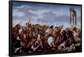 Aniello Falcone / 'Battle', 17th century, Italian School, Canvas, 133 cm x 215 cm, P00139-ANIELLO FALCONE-Framed Poster