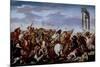 Aniello Falcone / 'Battle', 17th century, Italian School, Canvas, 133 cm x 215 cm, P00139-ANIELLO FALCONE-Mounted Poster