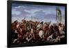 Aniello Falcone / 'Battle', 17th century, Italian School, Canvas, 133 cm x 215 cm, P00139-ANIELLO FALCONE-Framed Poster