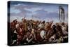 Aniello Falcone / 'Battle', 17th century, Italian School, Canvas, 133 cm x 215 cm, P00139-ANIELLO FALCONE-Stretched Canvas