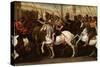 Aniello Falcone / 'Roman soldiers in the circus', ca. 1640, Italian School, Oil on canvas, 92 c...-ANIELLO FALCONE-Stretched Canvas