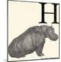 Animal Alphabet - H-The Vintage Collection-Mounted Giclee Print