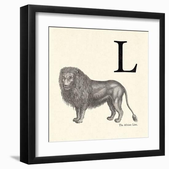 Animal Alphabet - L-The Vintage Collection-Framed Giclee Print