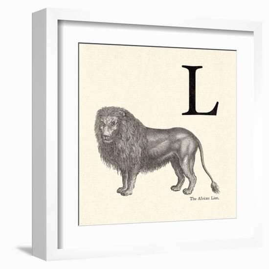 Animal Alphabet - L-The Vintage Collection-Framed Giclee Print