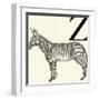 Animal Alphabet - Z-The Vintage Collection-Framed Giclee Print