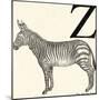 Animal Alphabet - Z-The Vintage Collection-Mounted Giclee Print