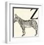 Animal Alphabet - Z-The Vintage Collection-Framed Giclee Print